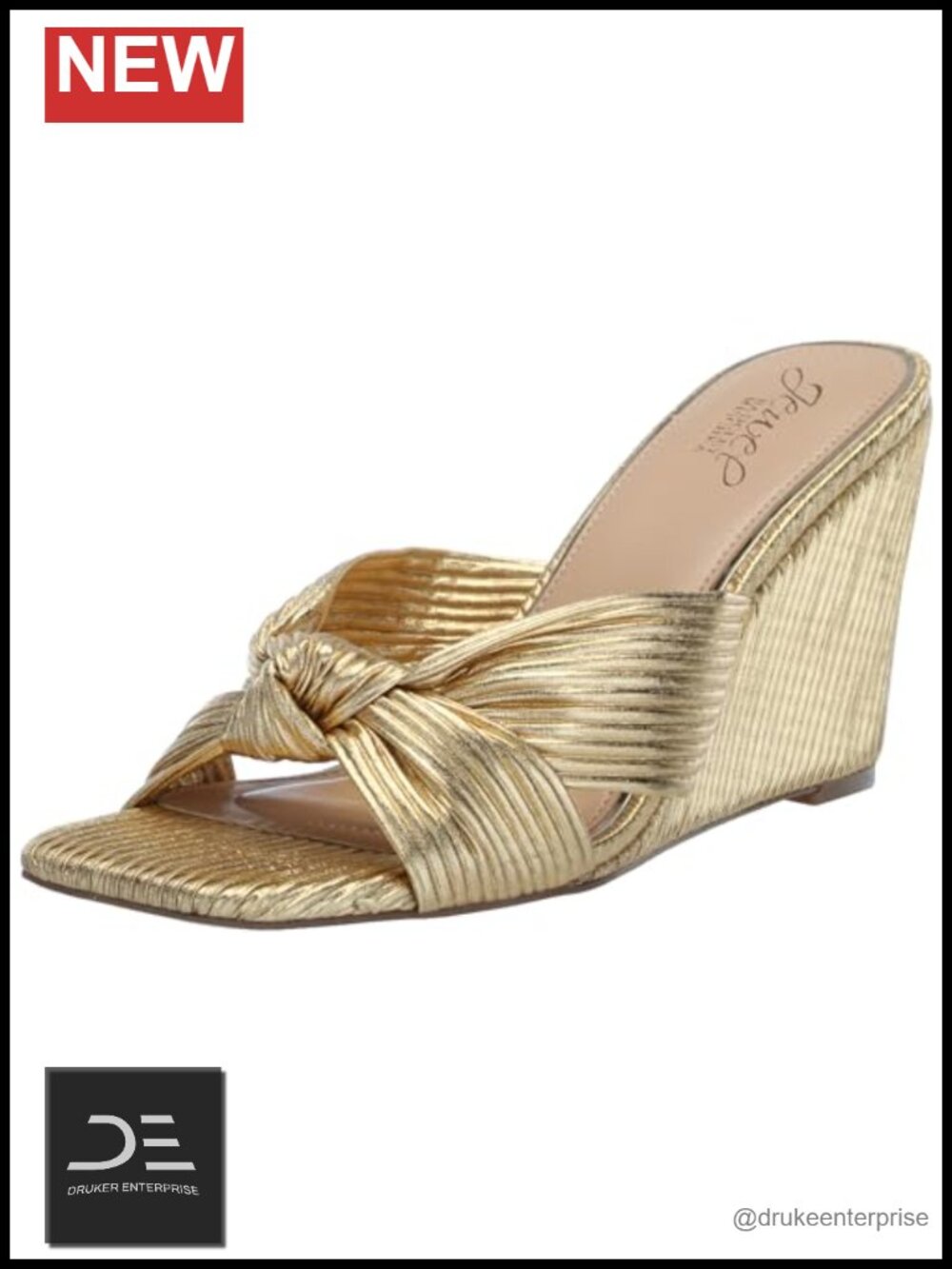 Women's Jewel Badgley Mischka Hype Wedge Sandals Fabric Padded Slingback